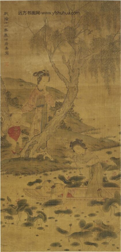 康涛（康焘） 采莲图轴.jpg