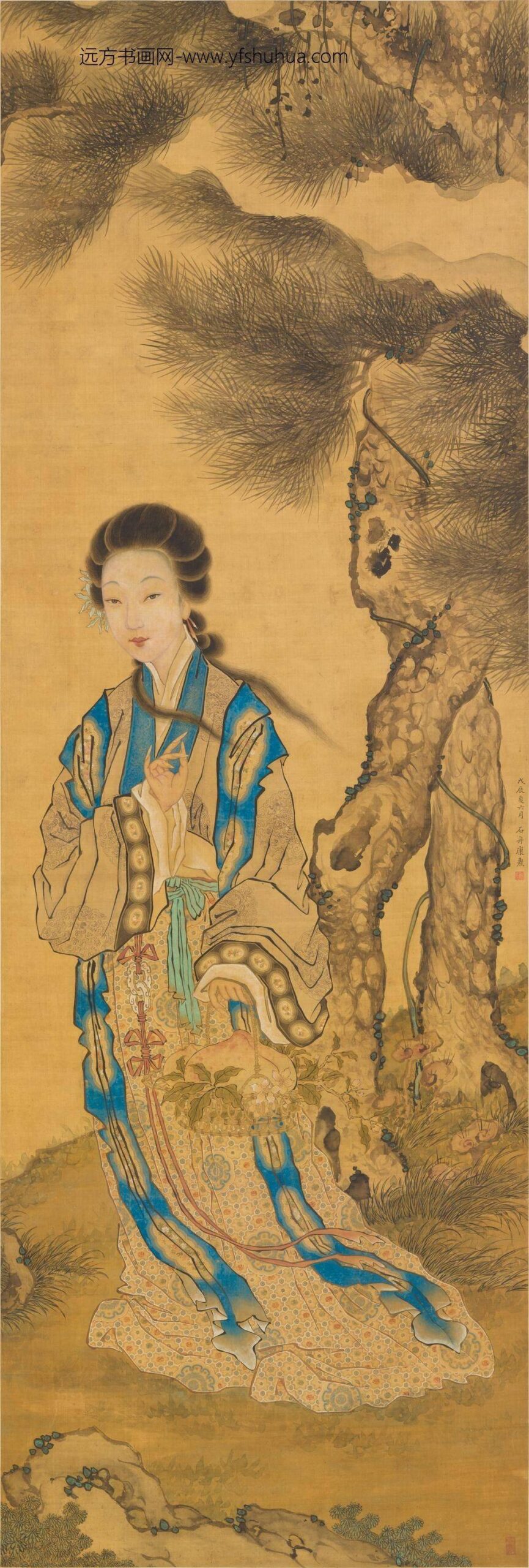 康涛（康焘）_麻姑献寿图轴