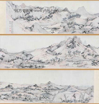 弘仁 崇岗山村图卷.jpg