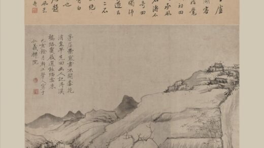 弘仁 梅花茅屋图轴.jpg