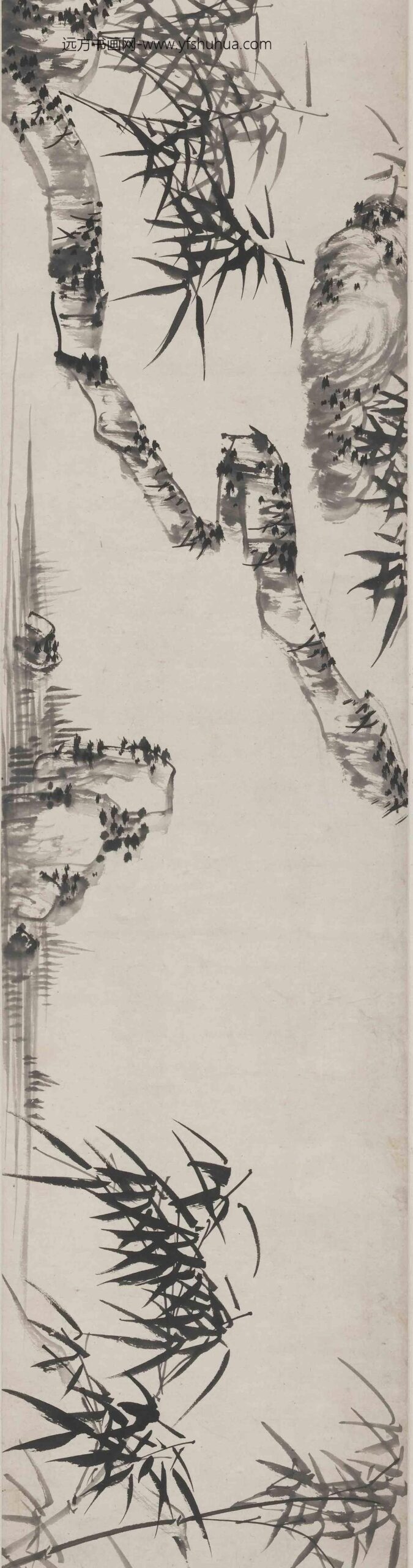 归昌世_竹石图卷_