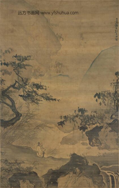 彭舜卿 临流读书图轴.jpg