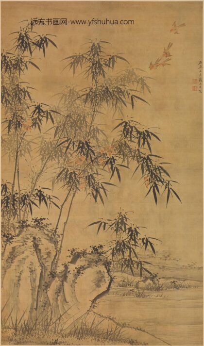 戴大有 竹雀图轴.jpg