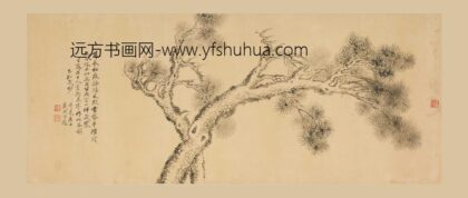 戴熙 双松图轴.jpg