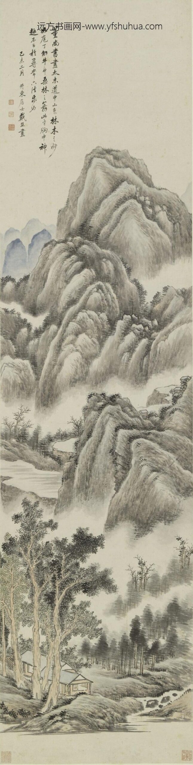 戴熙_太末山色图轴