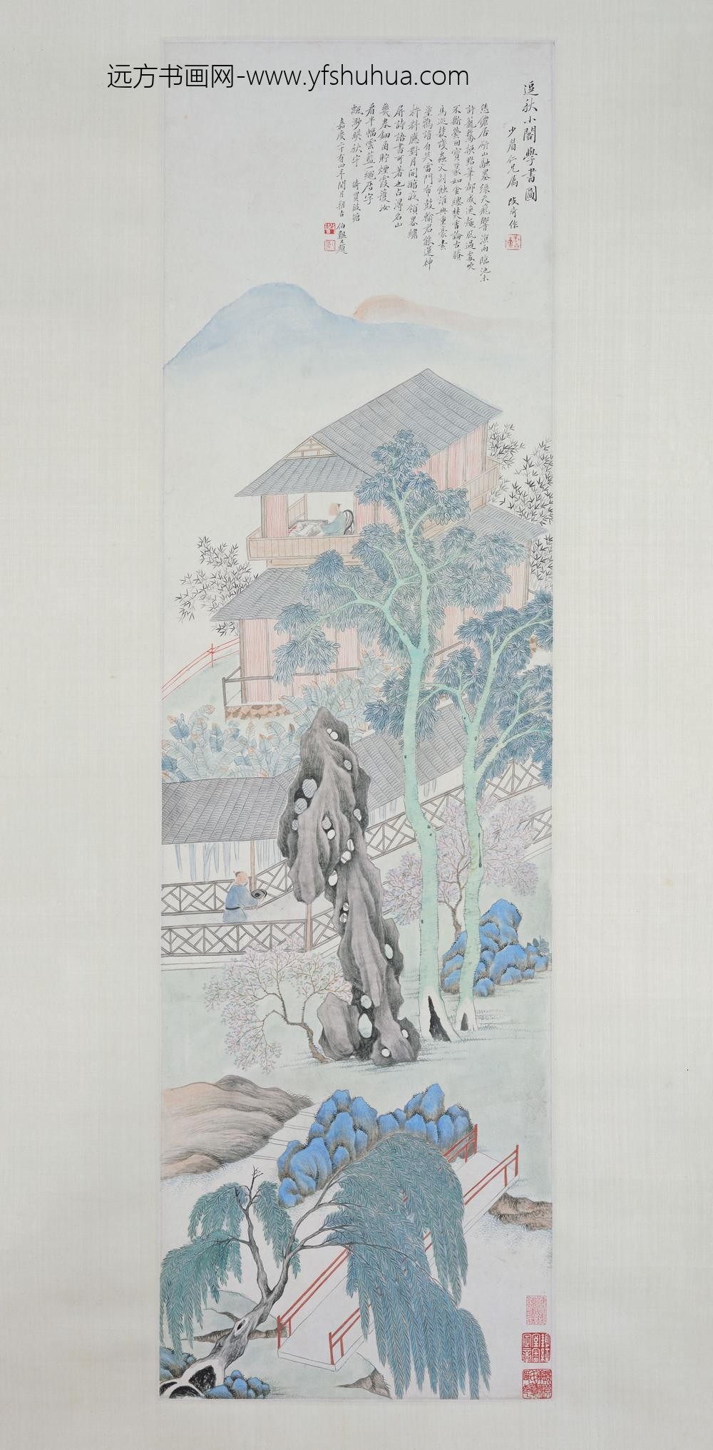 改琦_逗秋小阁图轴