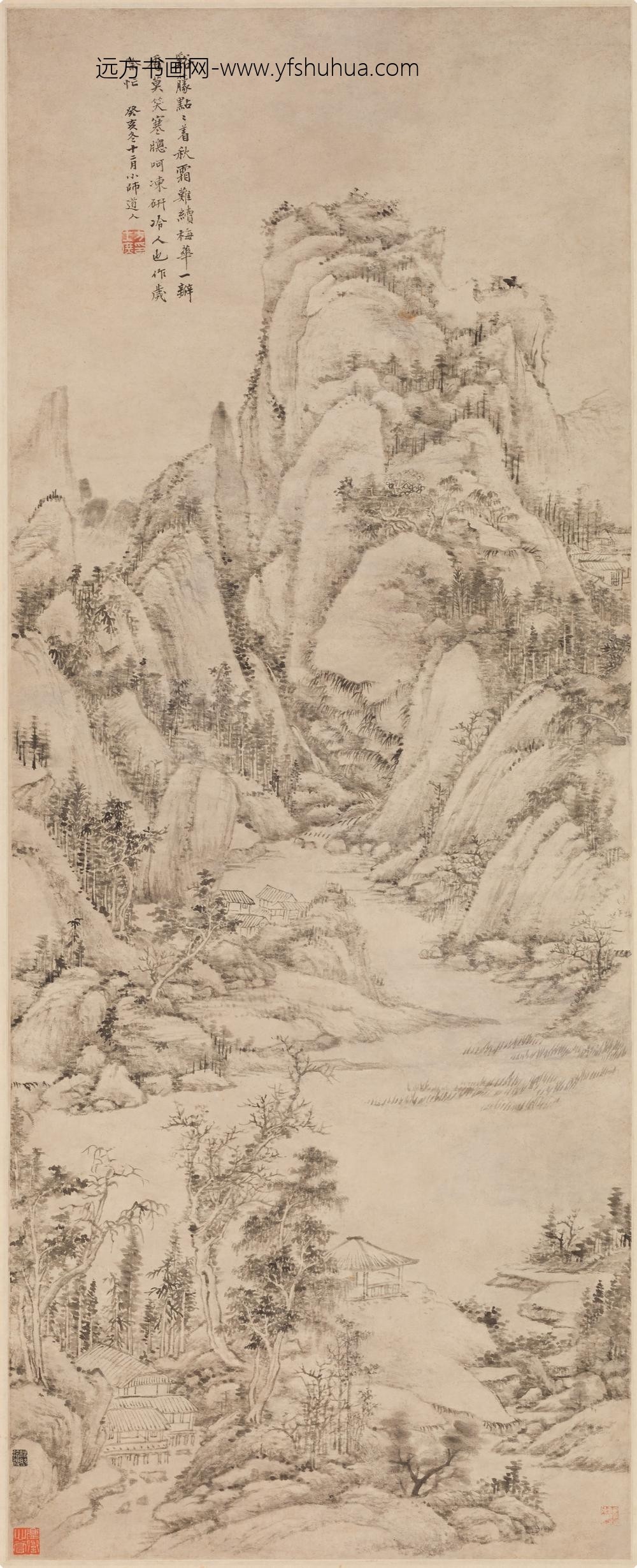 方士庶_溪山秋意图轴