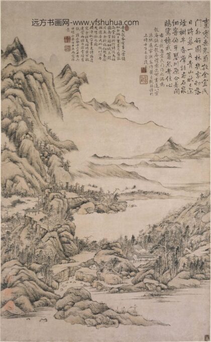 方士庶 青山秋深图轴.jpg