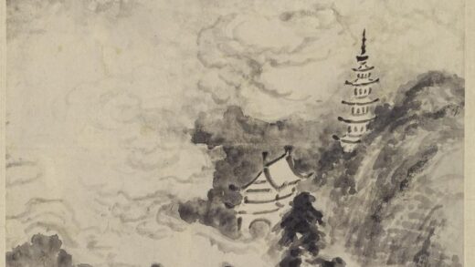 方薰 古寺白云图轴.jpg