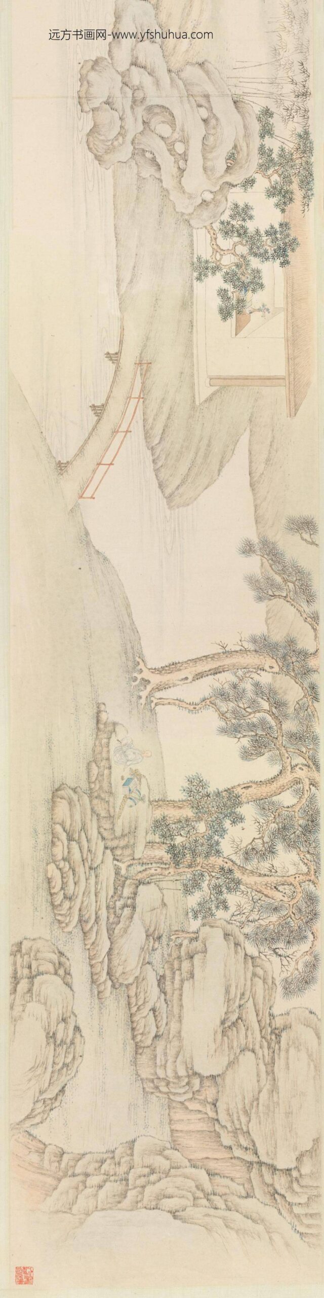 方薰_张士棨肖像图卷_