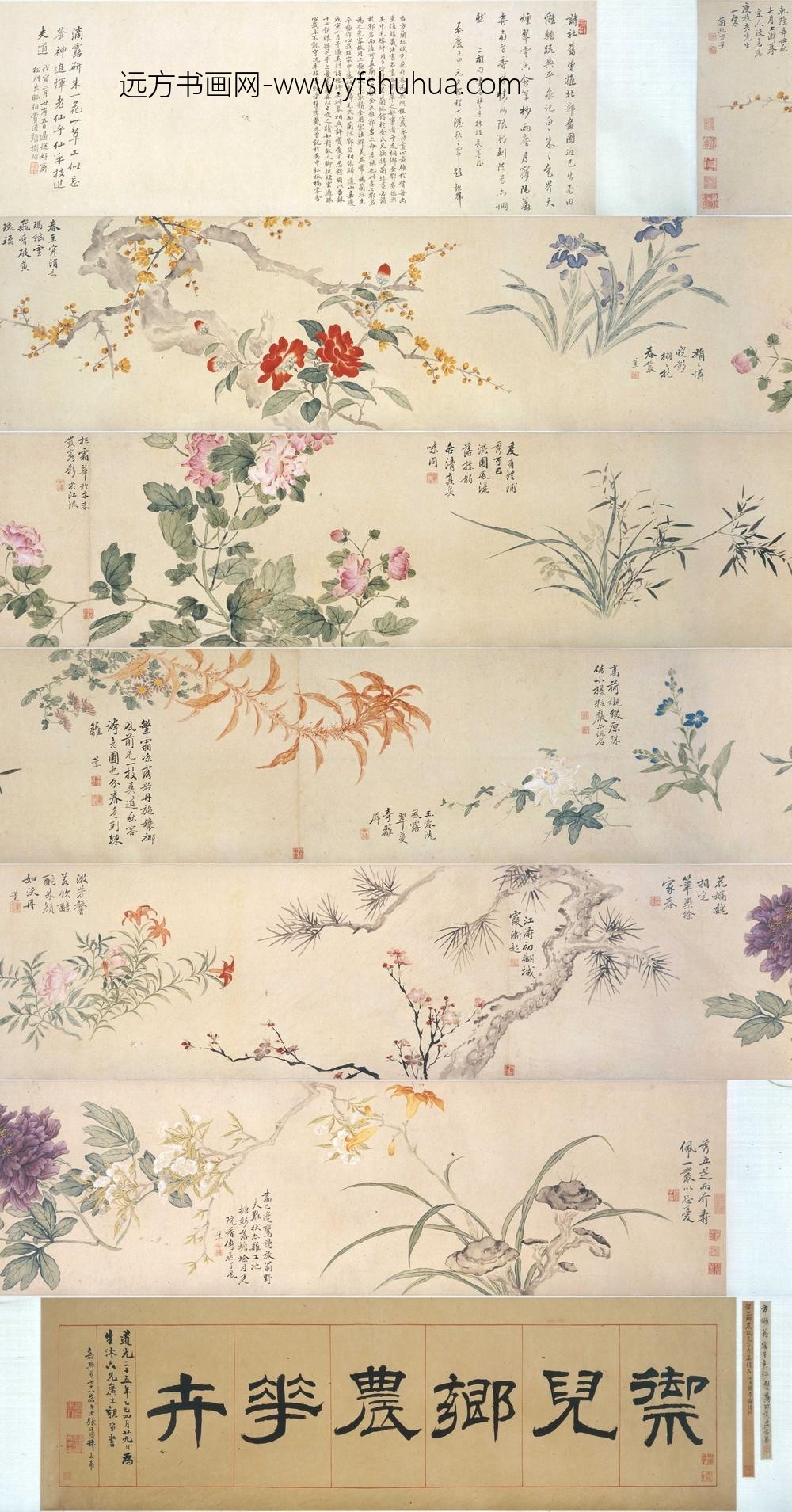 方薰_摹宋人设色花卉卷