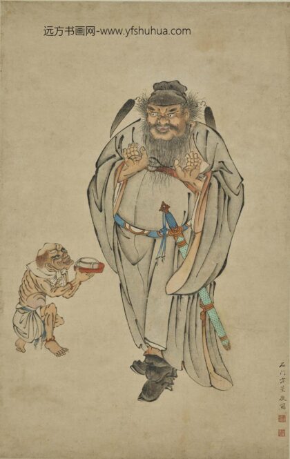 方薰 钟馗像轴.jpg