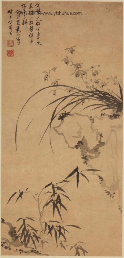 曹廷栋 兰竹图轴.jpg