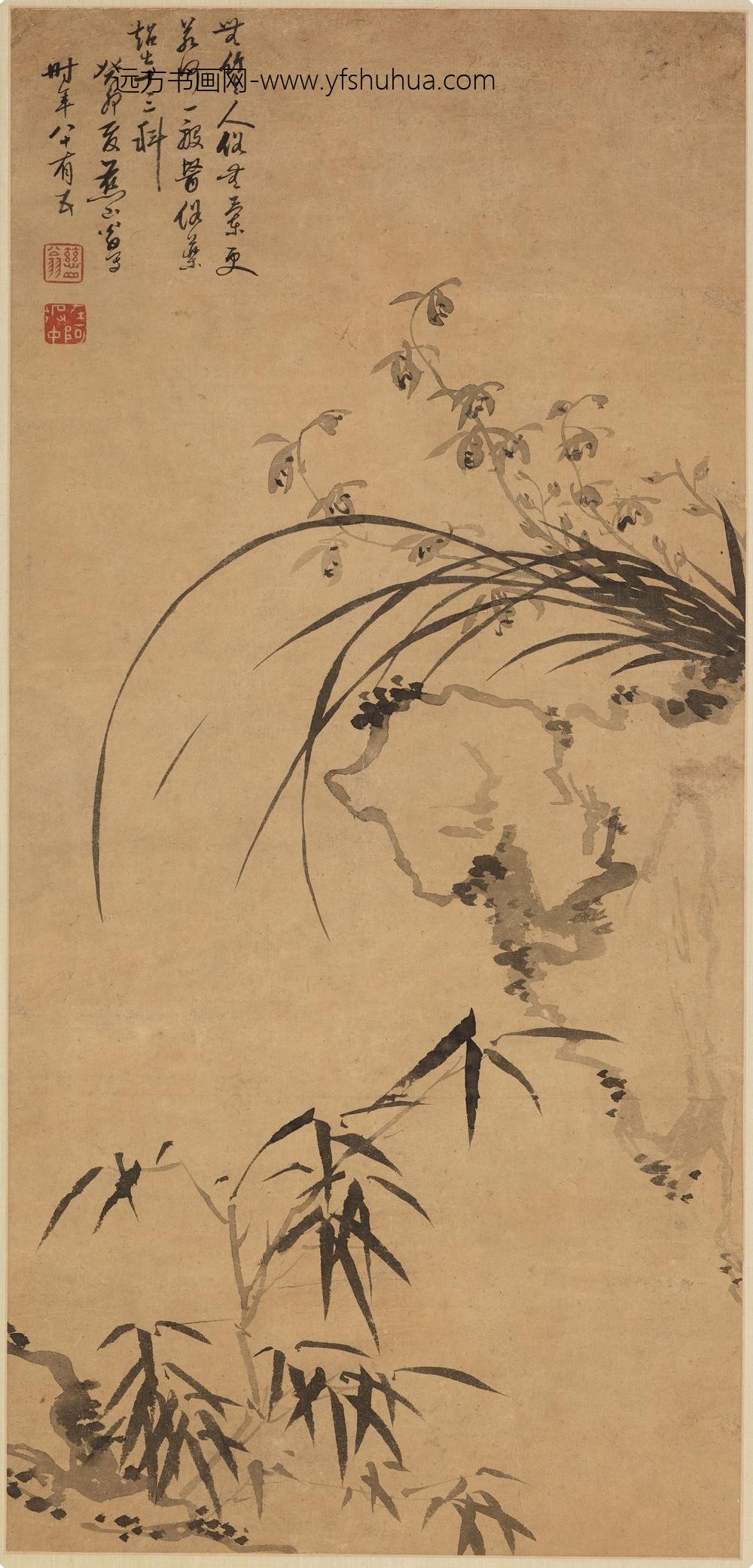 曹廷栋_兰竹图轴