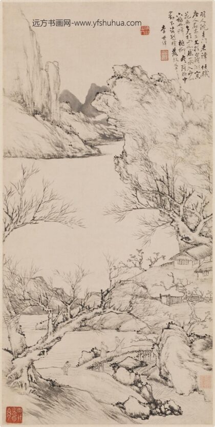 李世倬 摹沈仕山水图轴.jpg