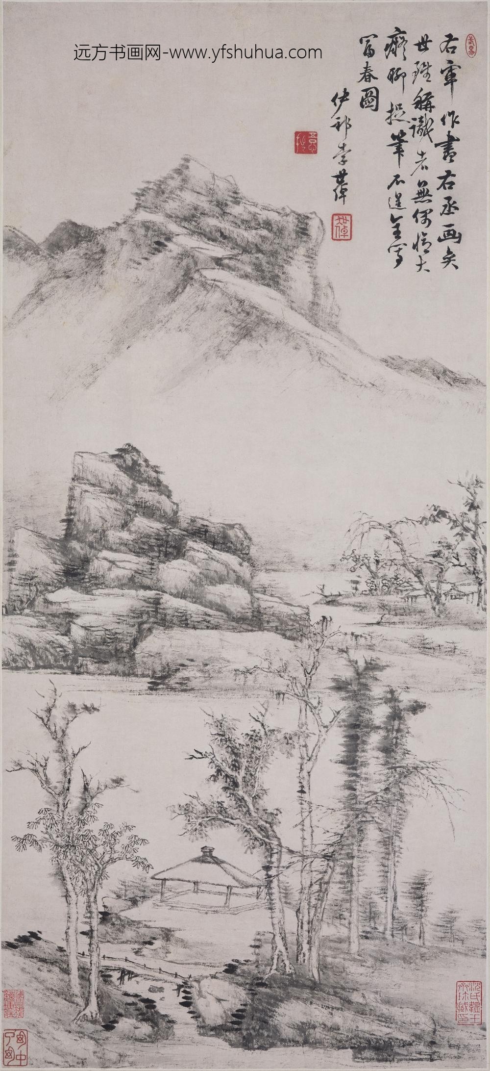 李世倬_林亭山色图轴