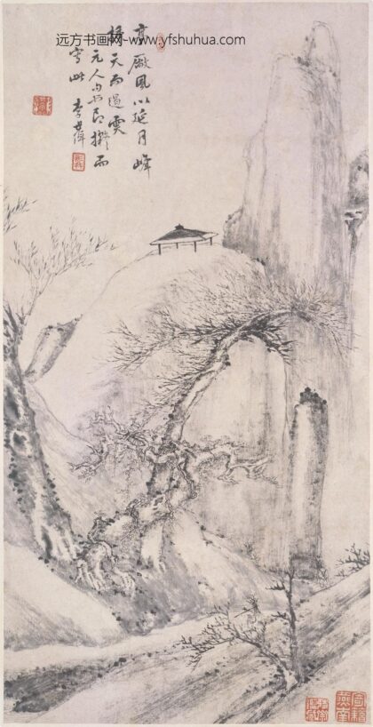 李世倬 雪山归樵图轴.jpg