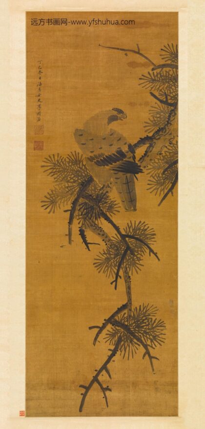 李因 松鹰图轴 1.jpg