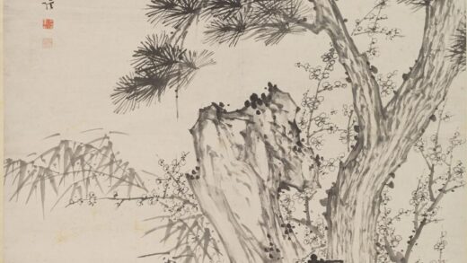 李敬谟 岁寒三友图轴.jpg