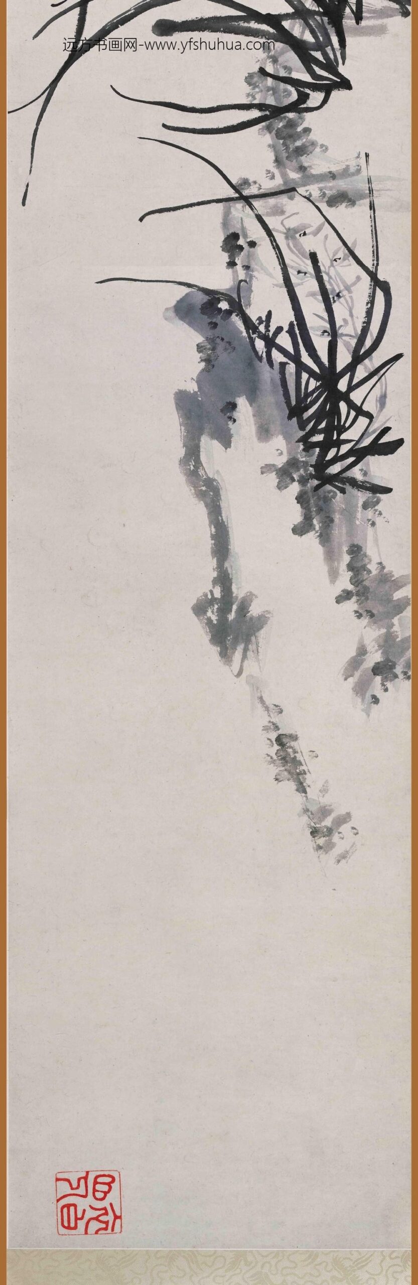 李方膺_兰石图卷_