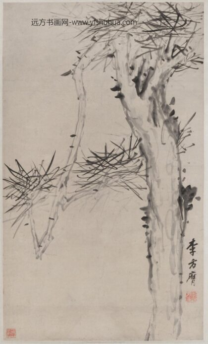 李方膺 墨松图轴.jpg