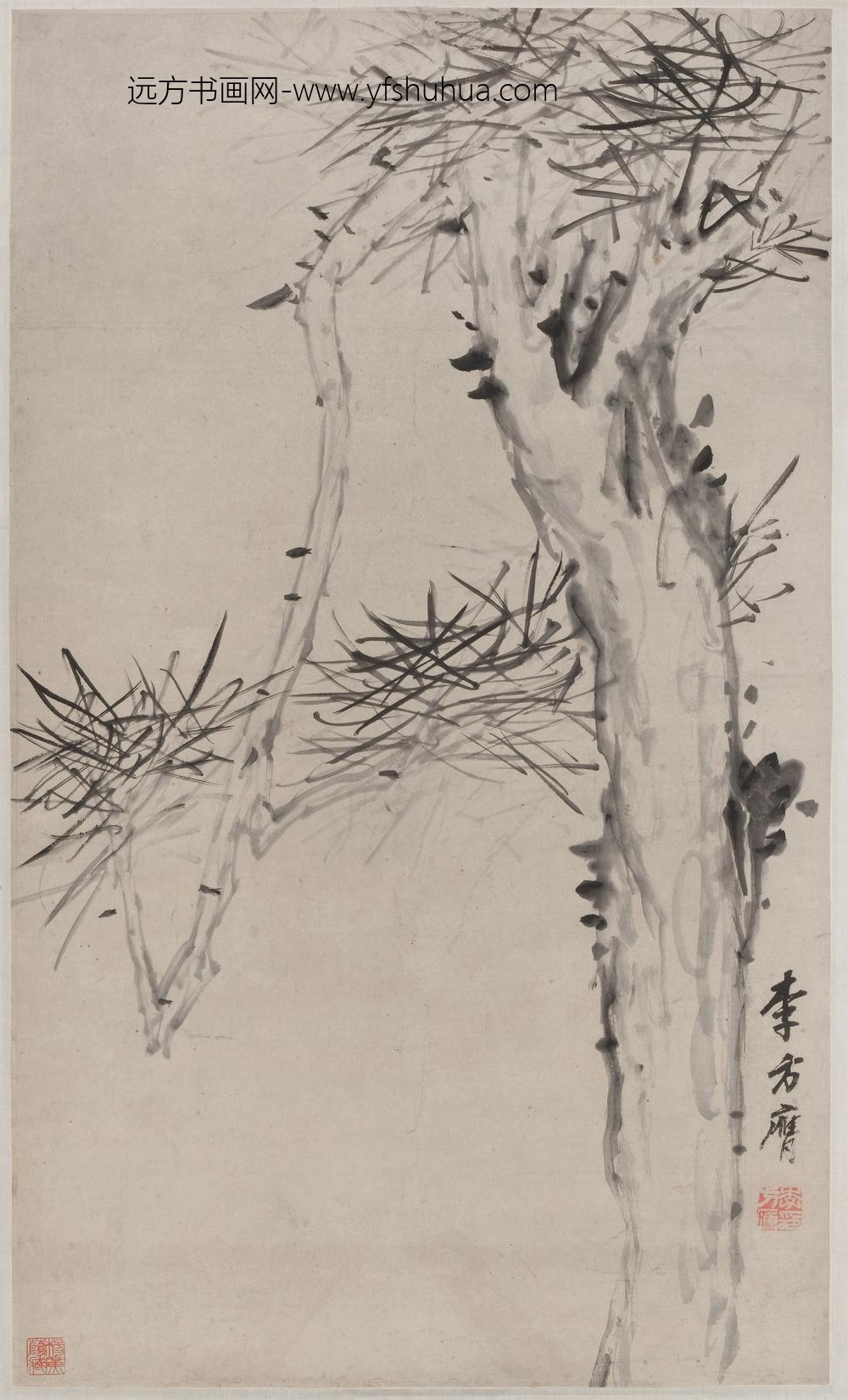 李方膺_墨松图轴