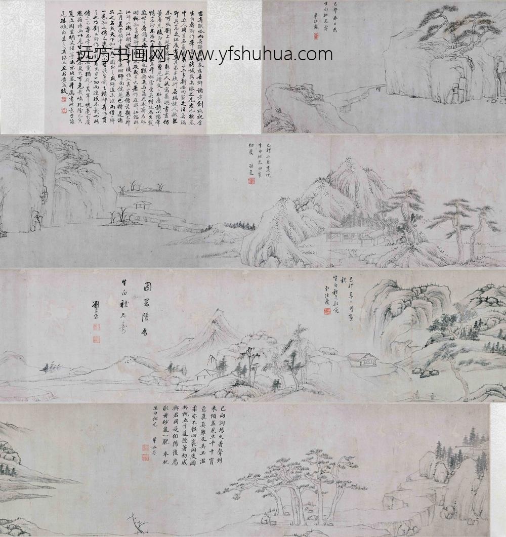 李永昌_等新安五家合作冈陵图合卷