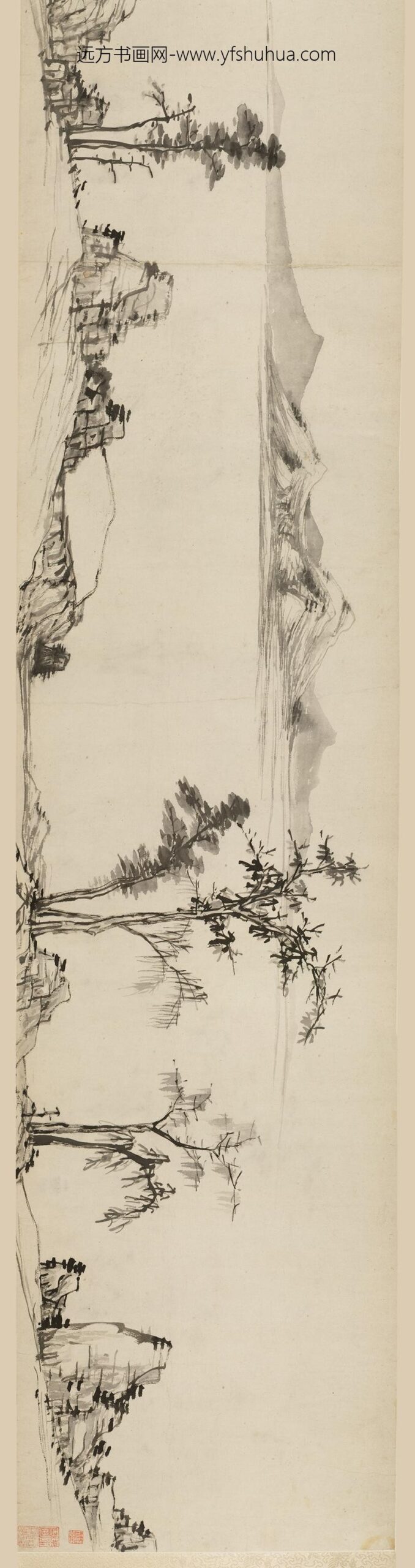 李流芳_娄坚山水书画合卷_