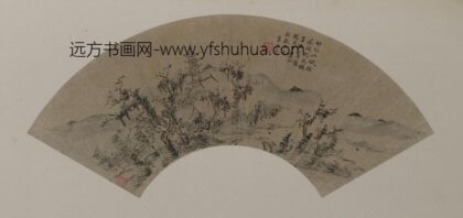 李流芳 隔桥塔影图扇页.jpg