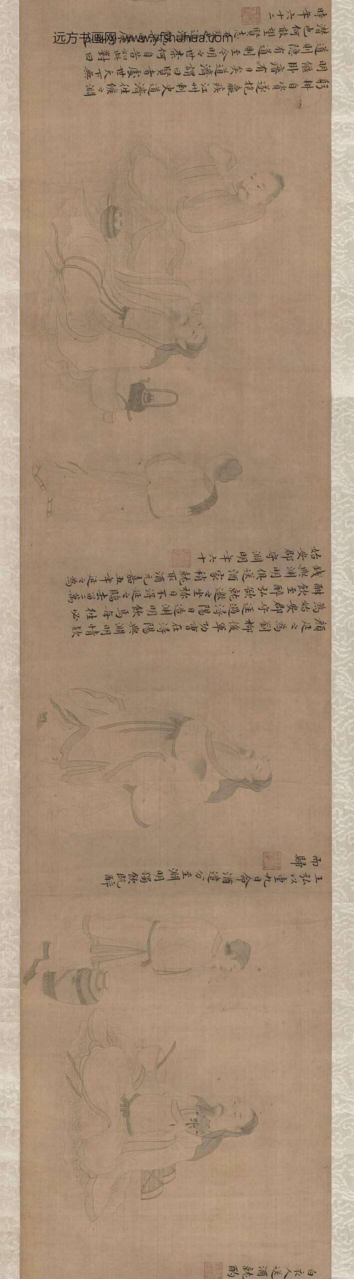 李翠兰_渊明轶事图卷_