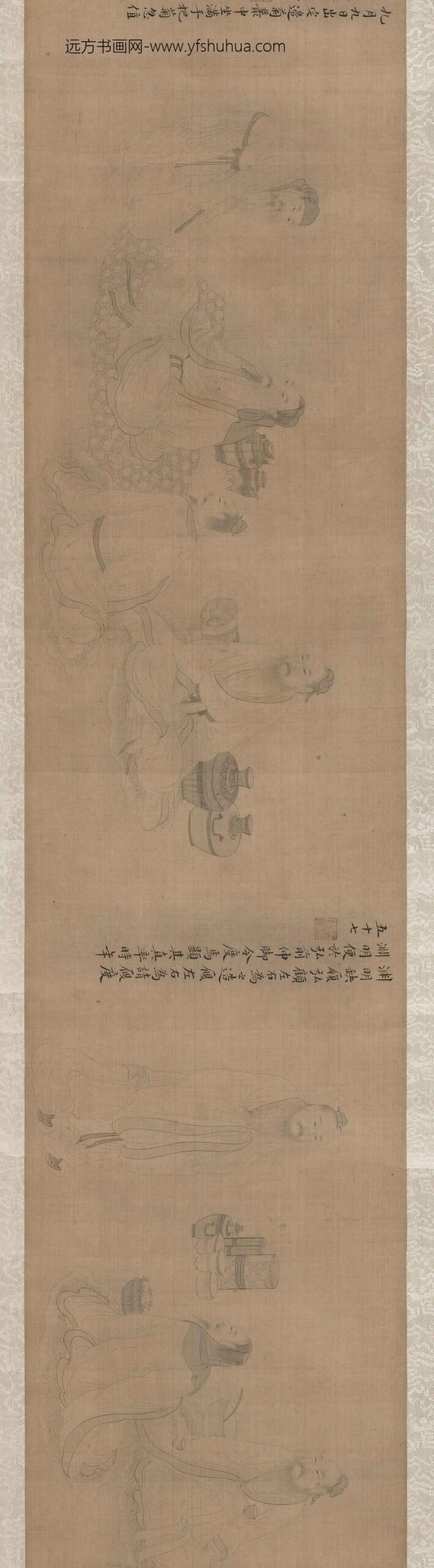 李翠兰_渊明轶事图卷_