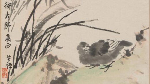 李苦禅 兰竹鸟图轴.jpg