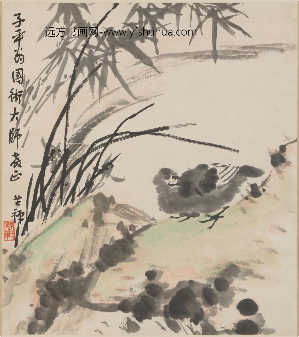 李苦禅_兰竹鸟图轴