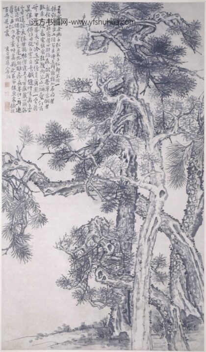 李鱓 五松图轴 2.jpg