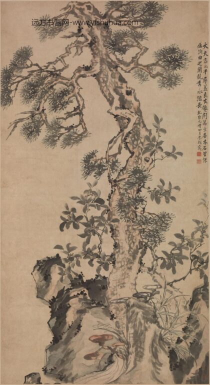 李鱓 松桂竹兰图轴.jpg