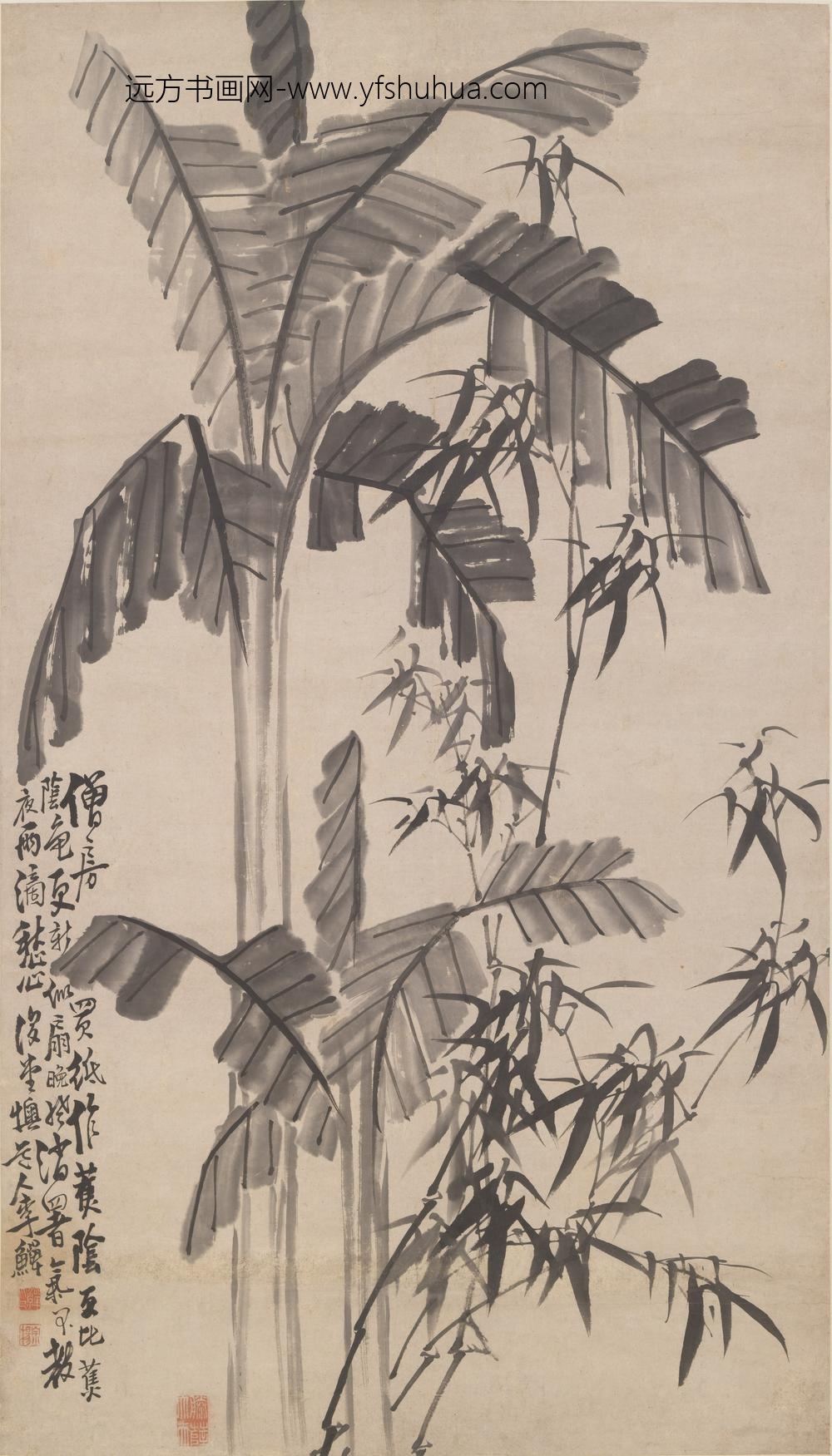 李鱓_蕉竹图轴-