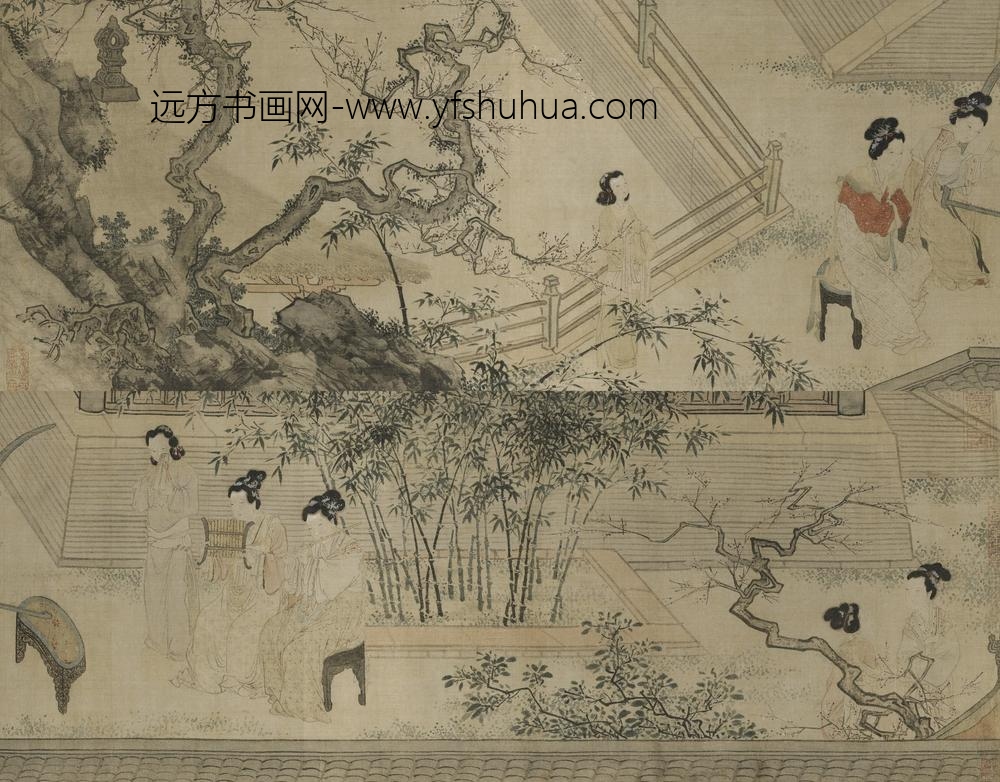 杜堇_仕女图卷_