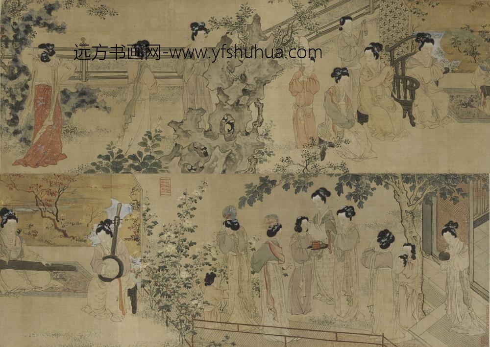 杜堇_仕女图卷_