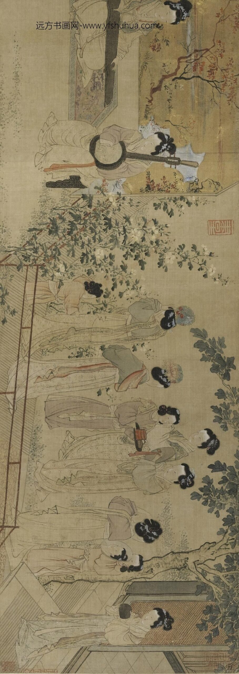 杜堇_仕女图卷__