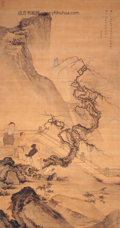 杜堇 梅下横琴图轴.jpg