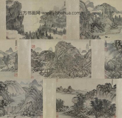 杜琼 沈周刘珏等山水合卷.jpg