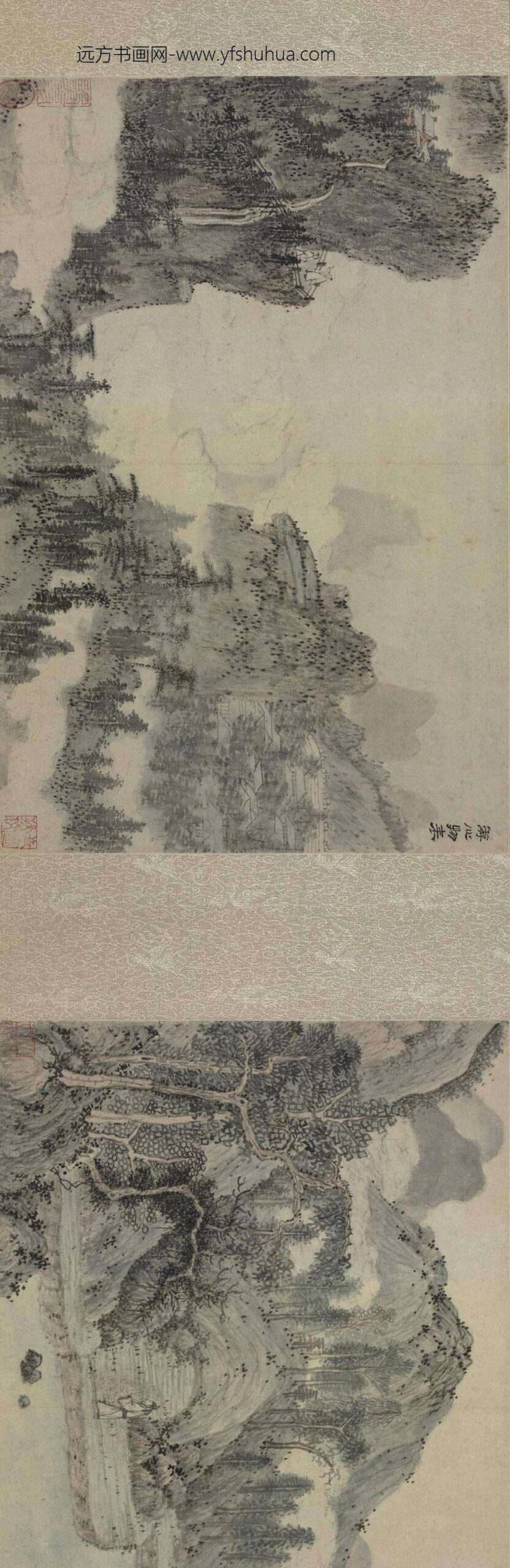 杜琼_沈周刘珏等山水合卷_