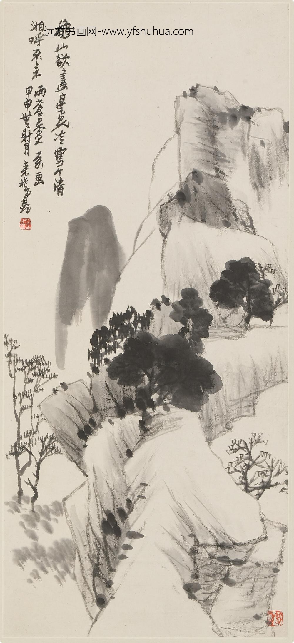 来楚生_秋山图轴