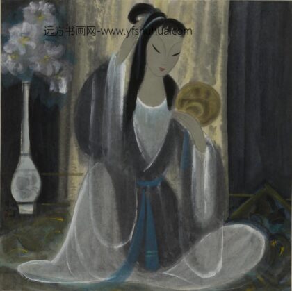 林风眠 持镜仕女图.jpg