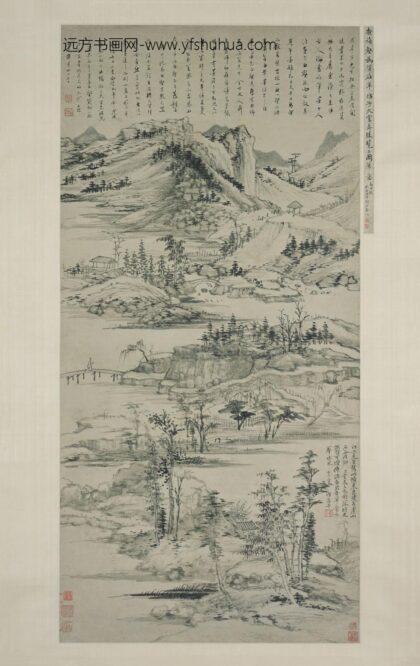 查士标 仿黄公望富春胜览图轴.jpg