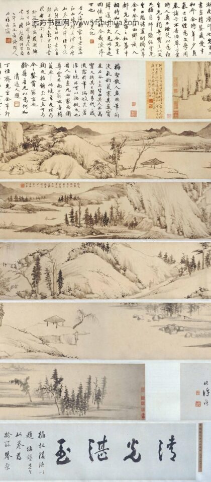 查士标 伏雨新凉图卷.jpg