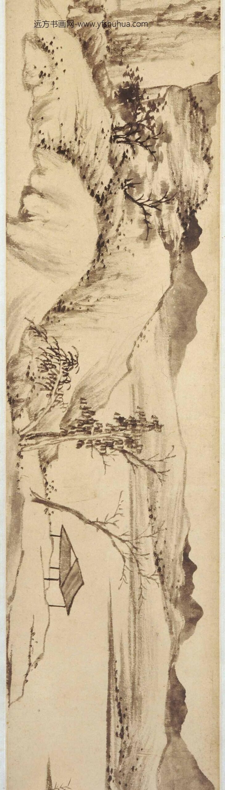 查士标_伏雨新凉图卷_