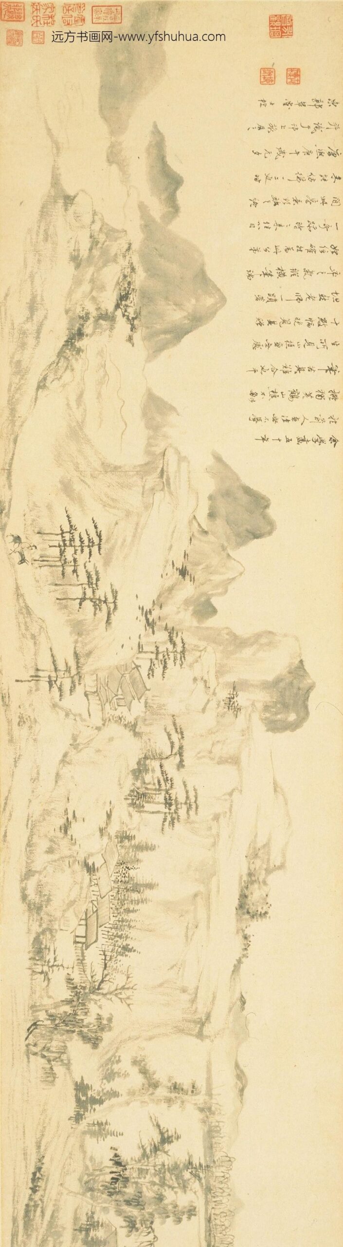 查士标_拟黄鹤遗规图卷_