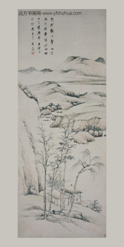 查士标 水竹茅斋图轴.jpg