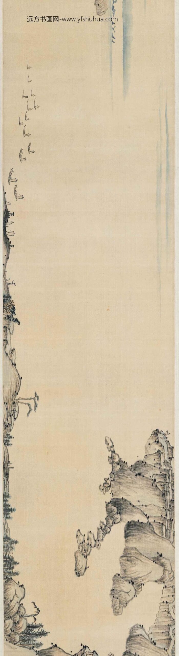 查继佐_设色山水卷_